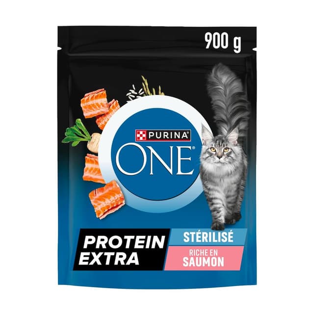 8445292039949 - Purina - One - Croquettes saumon Protein extra pour chat adulte stérilisé