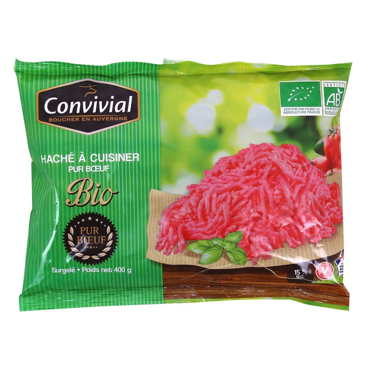 3463490000450 - Convivial - Haché de boeuf Bio 15%mg