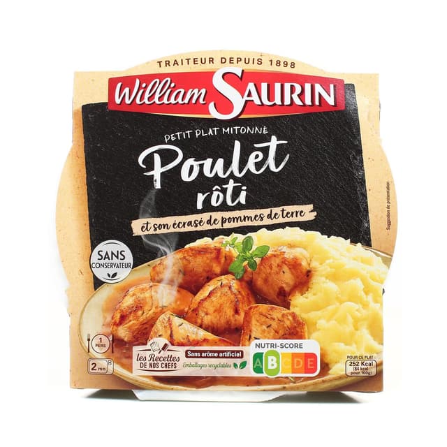3261055940650 - William Saurin - Poulet rôti et son écrasé de pommes de terre