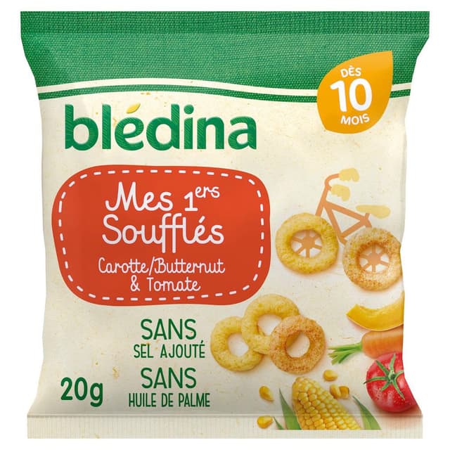 3041092021150 - Blédina - Soufflés carotte butternut et tomates Bébé dès 10 mois