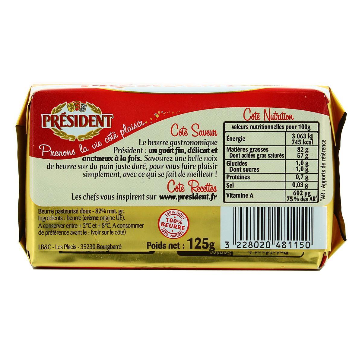 3228020481150 - Président - Beurre doux gastronomique plaquette 