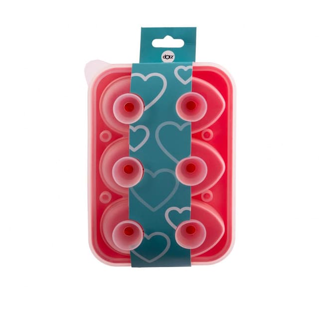5404035722350 - Dotz - Moule à glaçons en silicone platine roses et cœurs