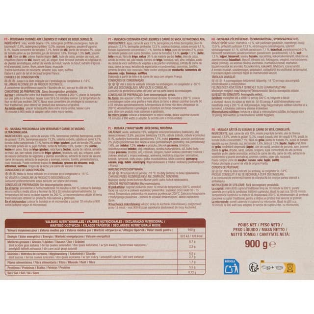 3596710547050 - Auchan - Moussaka boeuf