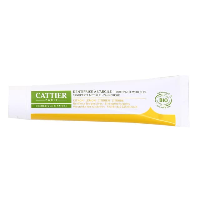 3283950040051 - Cattier - Dentifrice en tube Citron Cosmébio