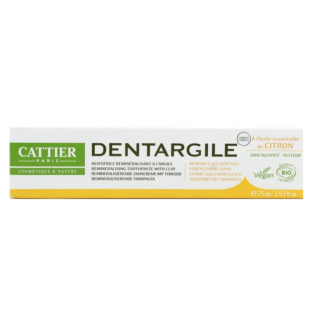 3283950040051 - Cattier - Dentifrice en tube Citron Cosmébio
