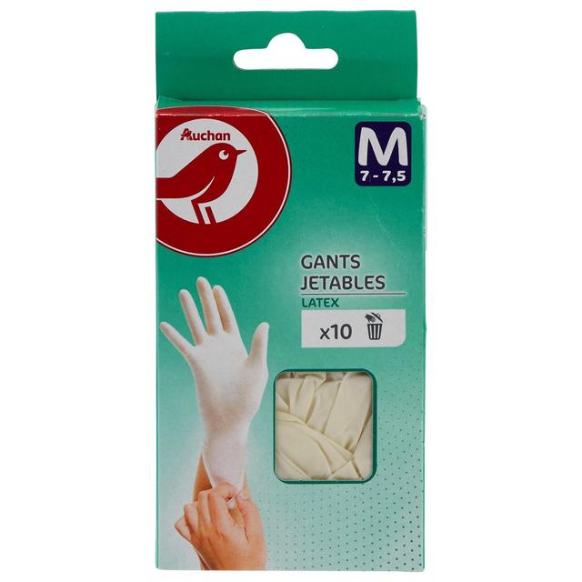 3245678133651 - Auchan - Gants jetables en latex taille M