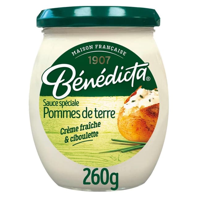 3660603004651 - Bénédicta - Sauce pour pommes de terre crème fraîche et ciboulette