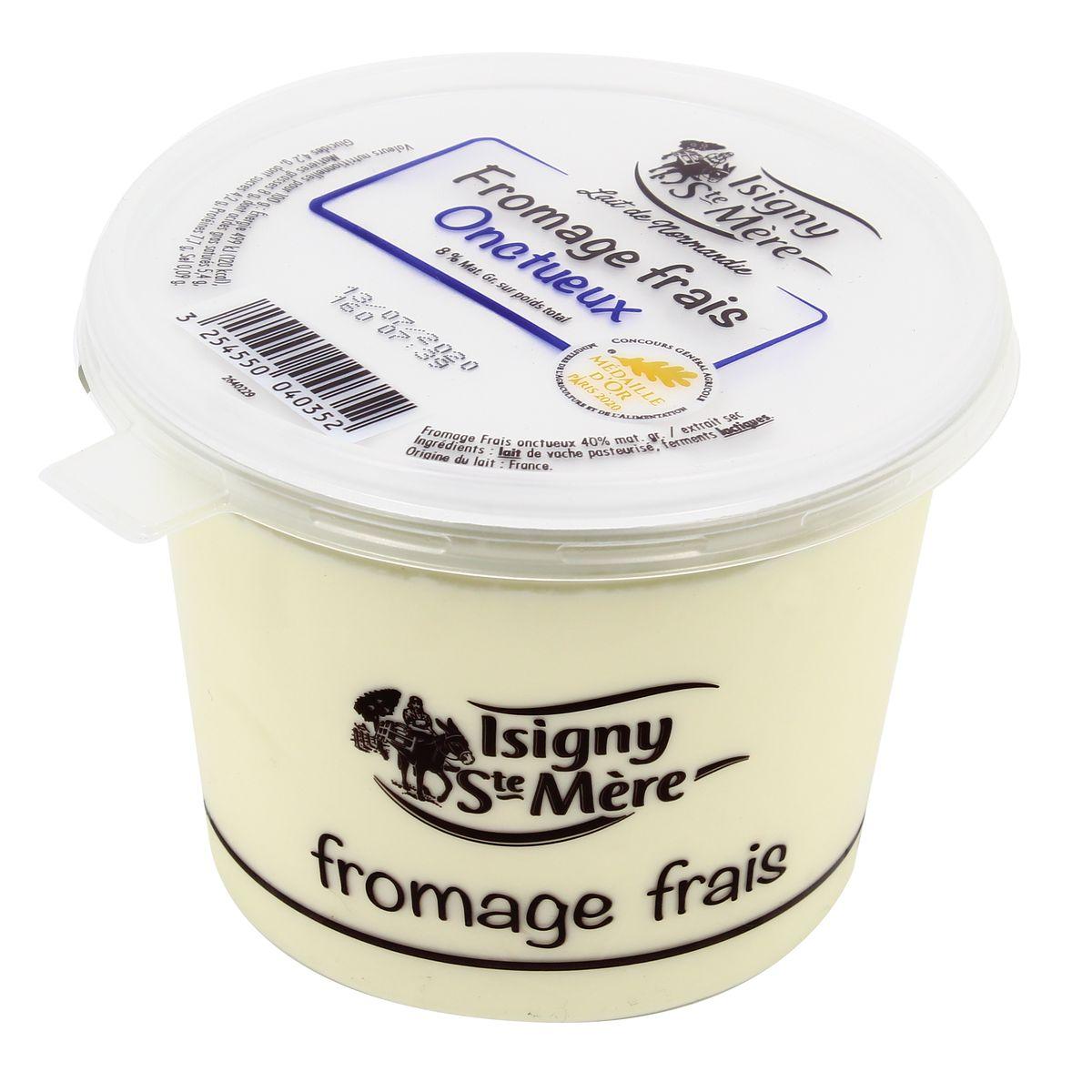 Isigny Ste mère - Fromage Blanc lissé 40%MG- Lait de vache pasteurisé