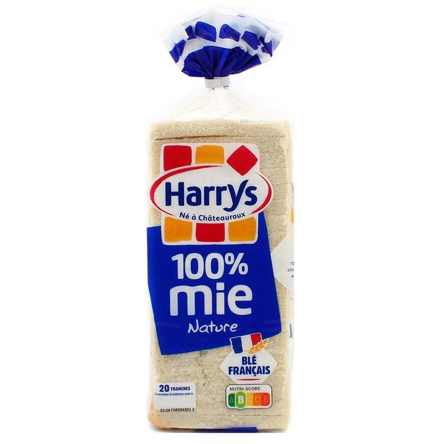 3228857000852 - Harrys - Pain de Mie Nature 100% Mie Sans Croûte, Sans Additifs