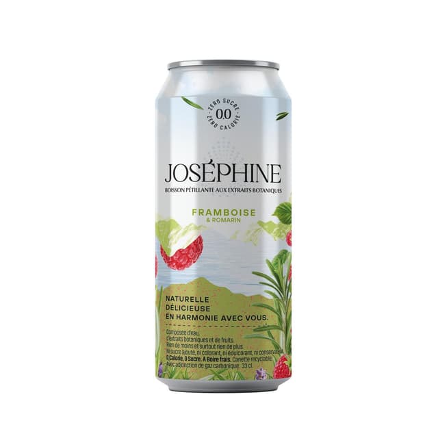 3760290131552 - Josephine - Eau pétillante aromatisée framboise romarin