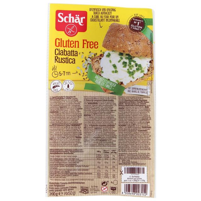 8008698003152 - Schär - Petits pains Rustiques Ciabatta précuits sans gluten