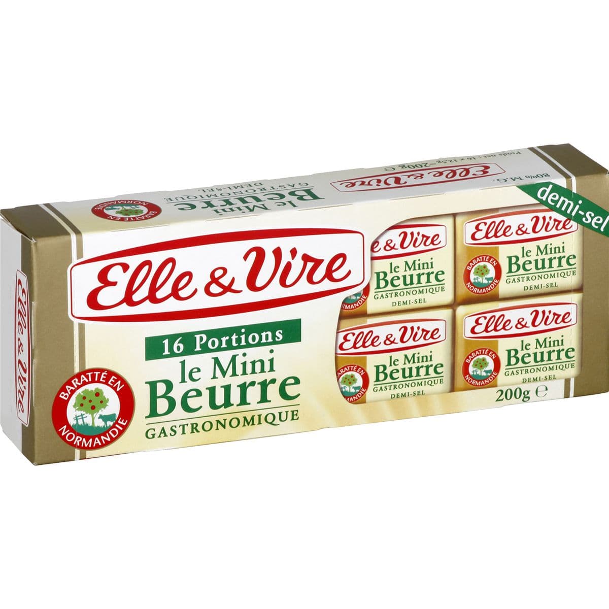 Achat / Vente Elle&Vire Mini beurre 1/2 Sel portions 80%mg, 16x12,5g