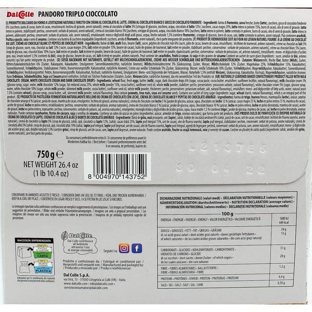 8004970143752 - Dal Colle - Pandoro trois chocolats