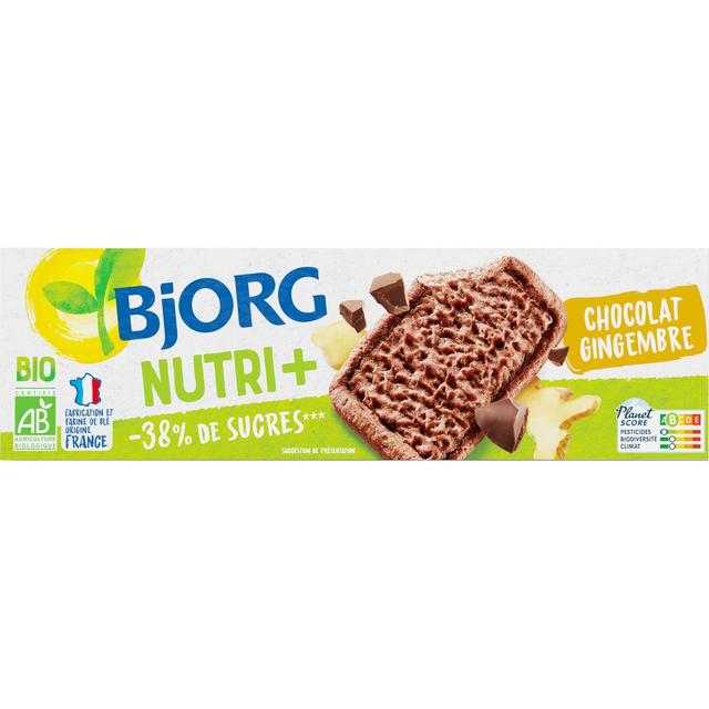 3229820803852 - Bjorg - Biscuits Chocolat Gingembre Nutri+ Bio