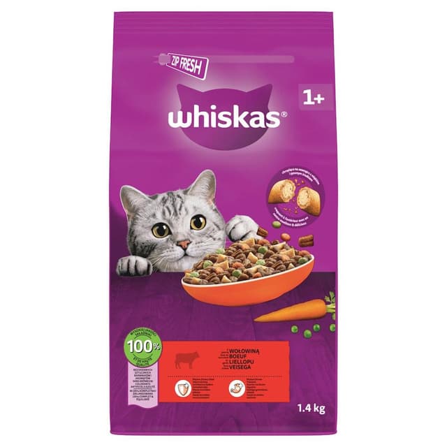 5998749144152 - Whiskas - Croquettes Beouf pour Chat adulte stérilisé