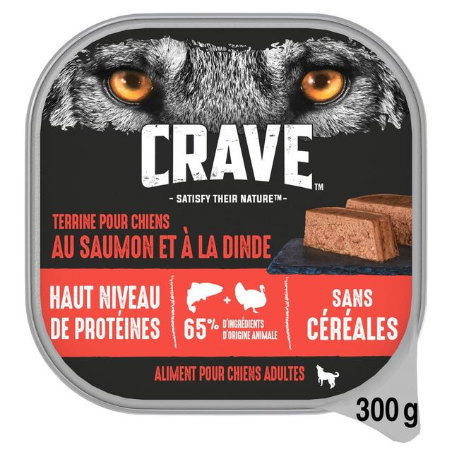 3065890144552 - Crave - Barquette Terrine Saumon Dinde sans céréales pour chien adulte