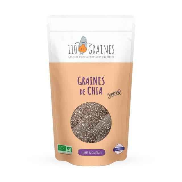 3770012915452 - 110 Graines - Graines de Chia Bio - Superaliments