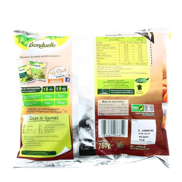 3083681066852 - Bonduelle - Purée Délice si douce- Carottes, Potiron, Crème