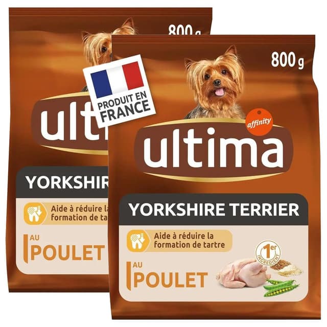 2050000419652 - Affinity - Ultima - Croquettes sur mesure Poulet Aide à réduire la formation du tartre pour chien Yorkshire Terrier