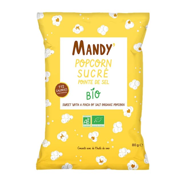 3760278560053 - Mandy' - Pop Corn Sucré Bio et pointe de sel