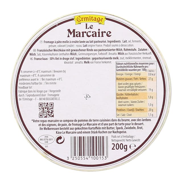 3250554100153 - Ermitage - Fromage le marcaire