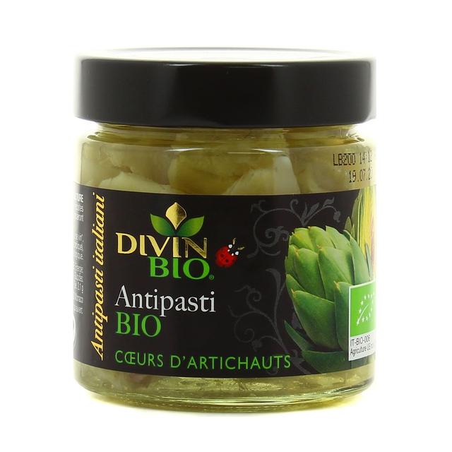 3760273430153 - Divin Bio - Antipasti bio coeurs d'artichauts