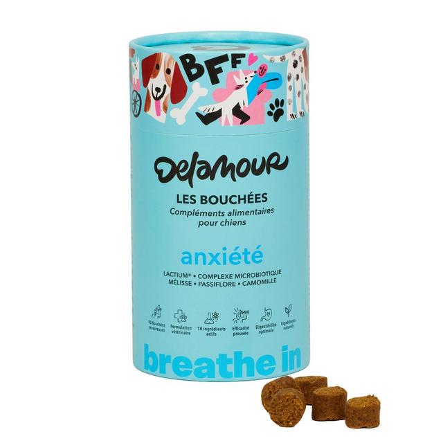 3760407550153 - Delamour - Compléments alimentaires 90 Bouchées Anxiété pour chien