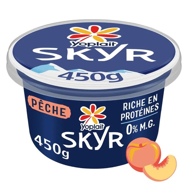 3329770090453 - Yoplait - Skyr brassé pêche 0%mg