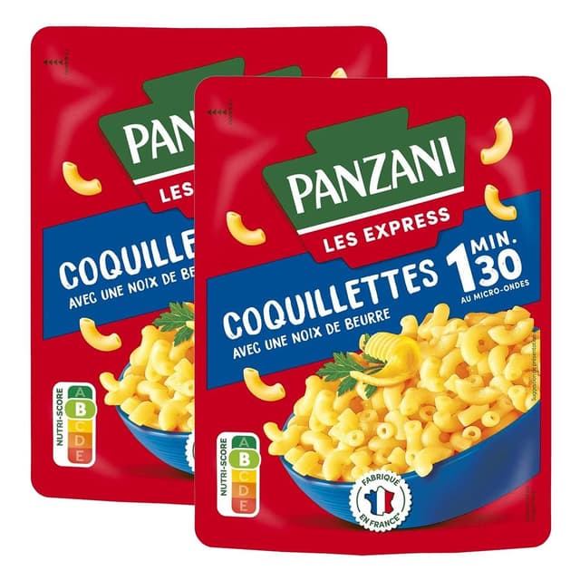 2050000272653 - Panzani - Pâtes Coquillettes nature micro-ondes avec une Noix de Beurre