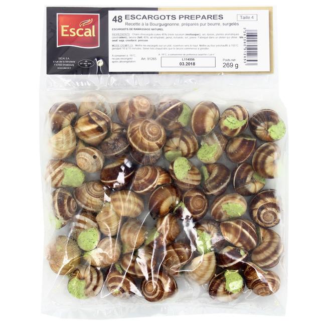 3261080912653 - Escal - 48 escargots moyens à la Bourguignonne - Taille 4