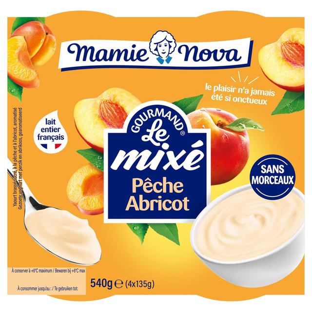 3456772022653 - Mamie Nova - Yaourts mixés pêche abricot