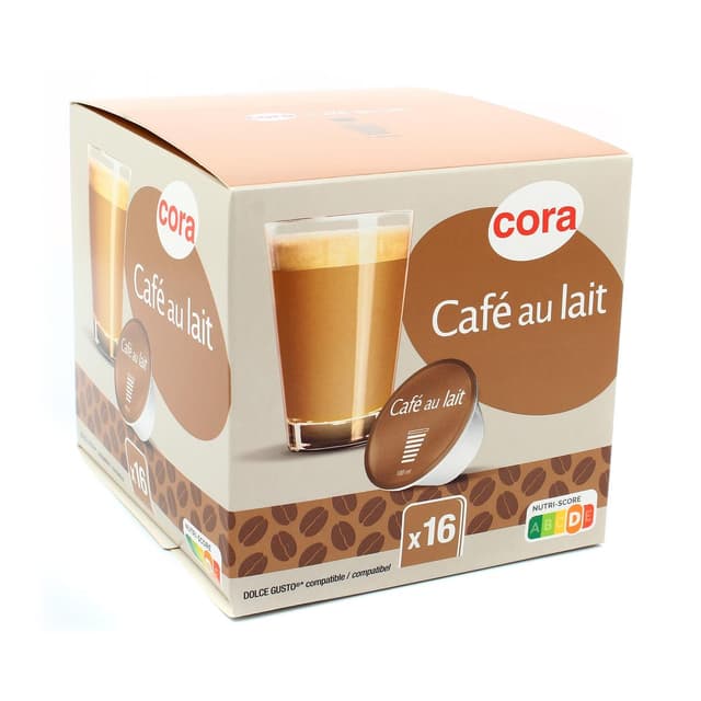 3257987022953 - Cora - Capsules type Dolce Gusto cafe latte 