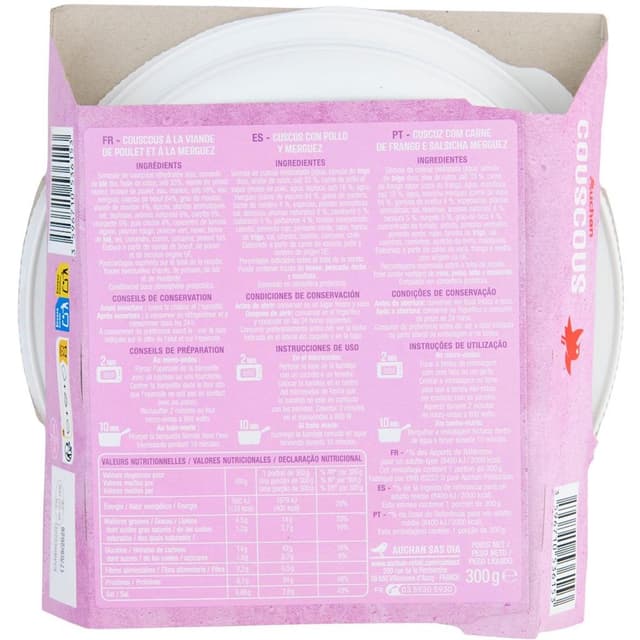 3596710536153 - Auchan - Couscous en barquette cuisson rapide
