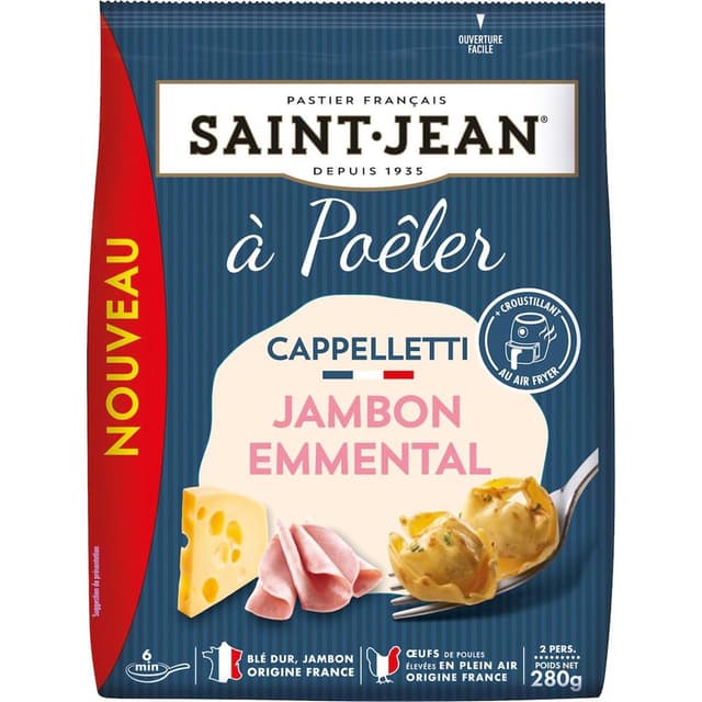 3266140066253 - Saint Jean - Cappelletti au jambon et à l'emmental à poêler