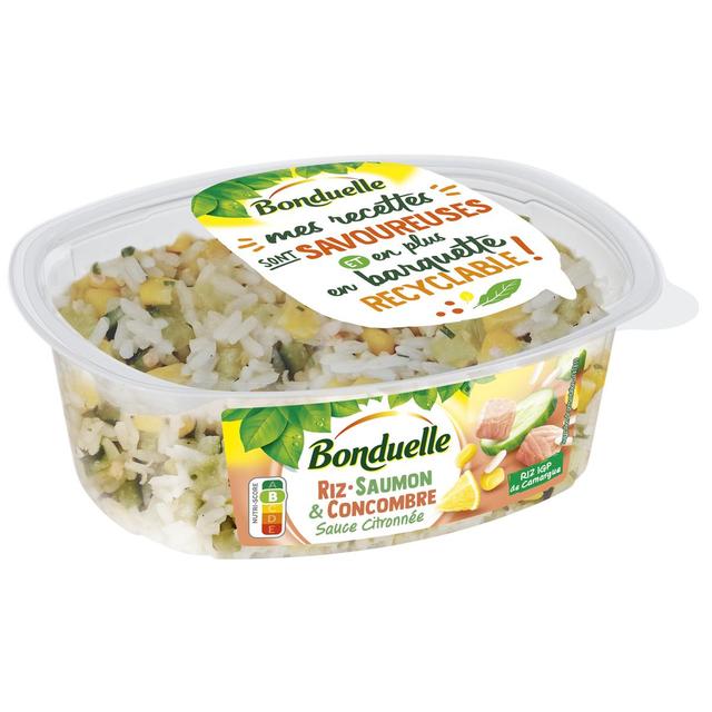 3083681157253 - Bonduelle - Salade Riz Saumon et Concombre Sauce Citronnée
