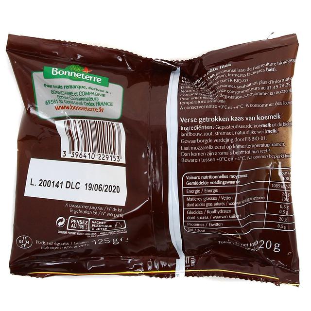 3396410229153 - Bonneterre - Mozzarella bio