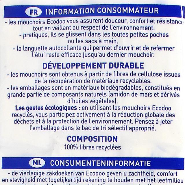 3380380070754 - Ecodoo - Mouchoirs étuis pocket écologiques