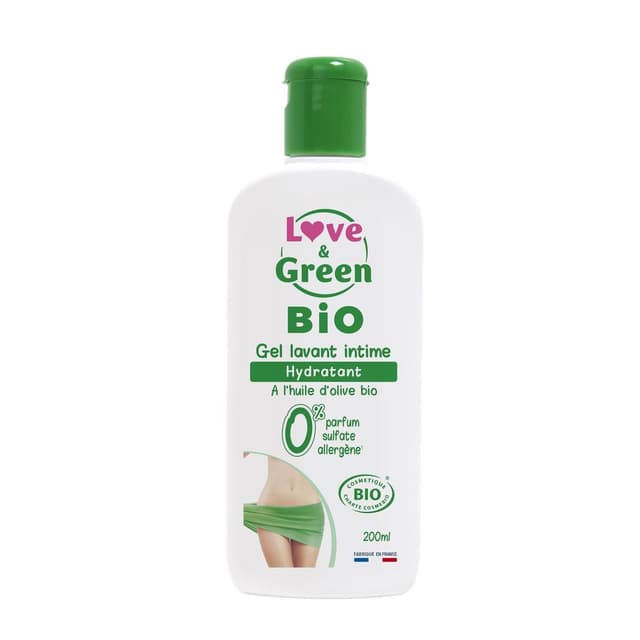 3700668701154 - Love & Green - Gel Intime Lavant Hydratant enrichie en huile d'olive bio
