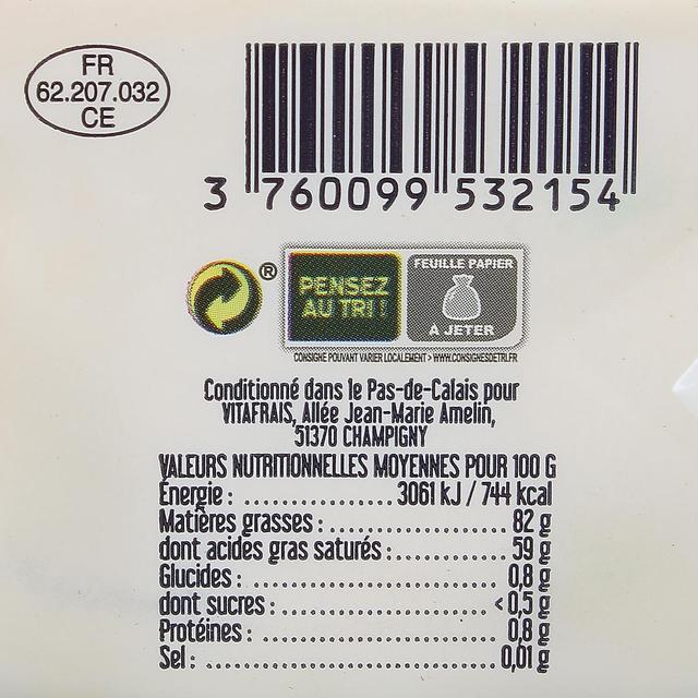 3760099532154 - Lait Plaisirs - Beurre Doux de Baratte, Bio