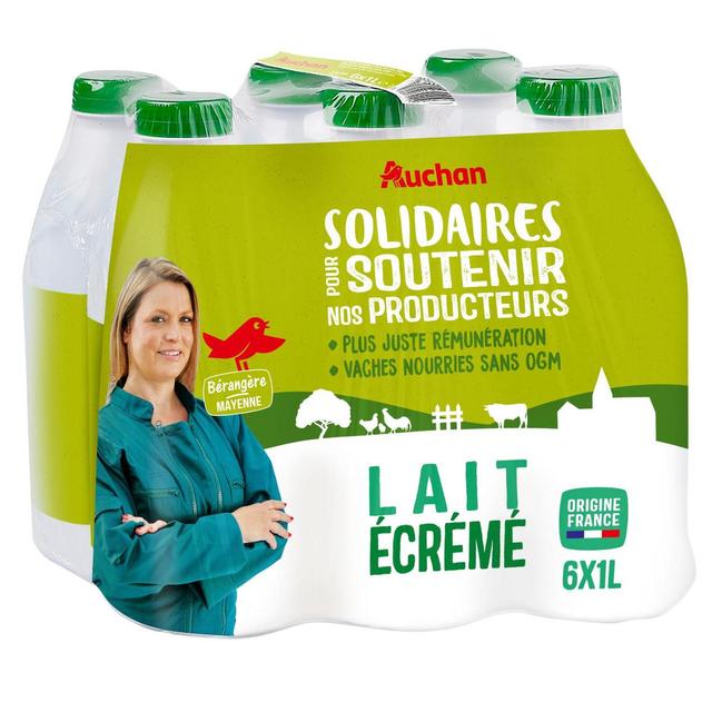 3596710462254 - Auchan Solidaires - Lait écrémé équitable UHT