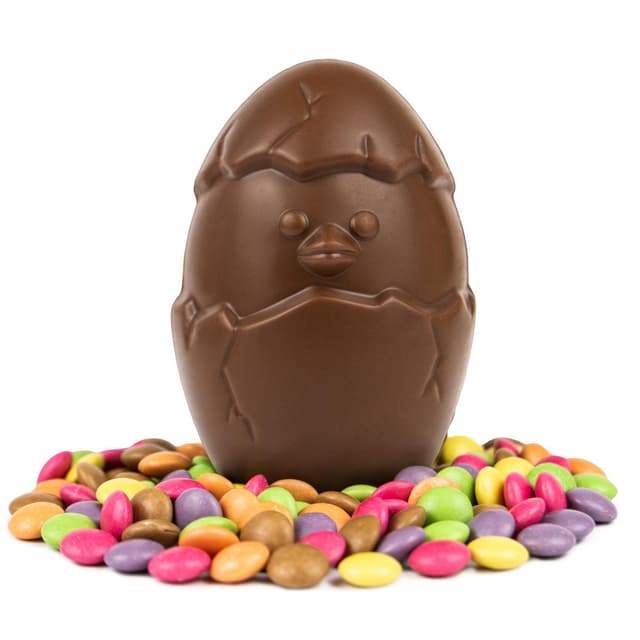 3474341723954 - Chocolaterie Monbana - Poussin Oeuf chocolat lait