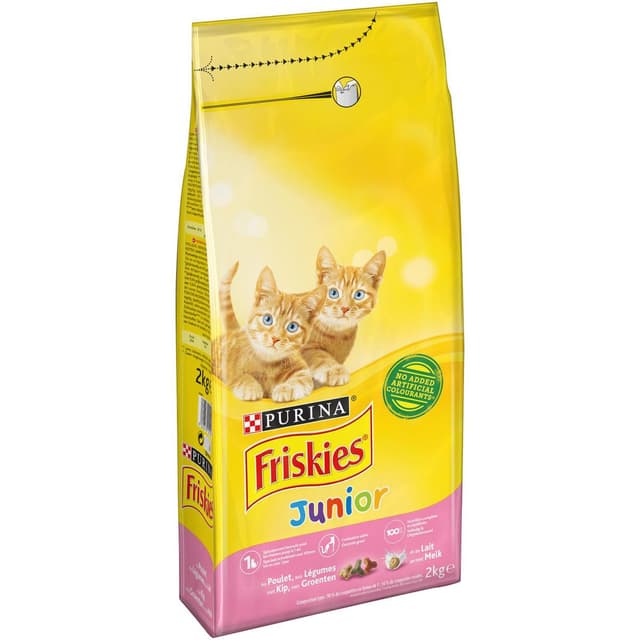 3222270154154 - Purina - Friskies - Croquettes Poulet Dinde Lait Légumes pour chaton