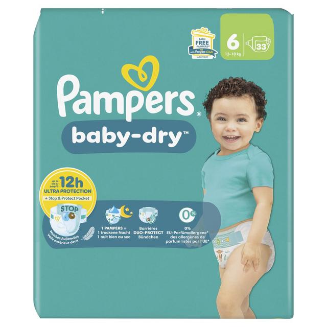 8700216904254 - Pampers Babydry - Couches Bébés Baby-Dry 13-18kg T6