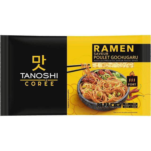 3229820804354 - Tanoshi - Corée - Nouilles Coréennes Ramen Saveur Poulet Gochugaru en sachet