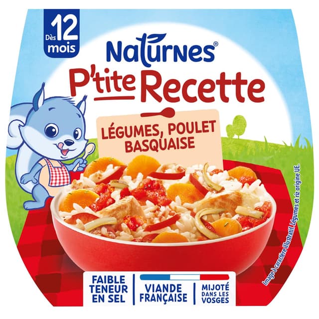 7613035848054 - Naturnes® - P'tite Recette - Poulet Basquaise Bol Bébé Dès 15 mois