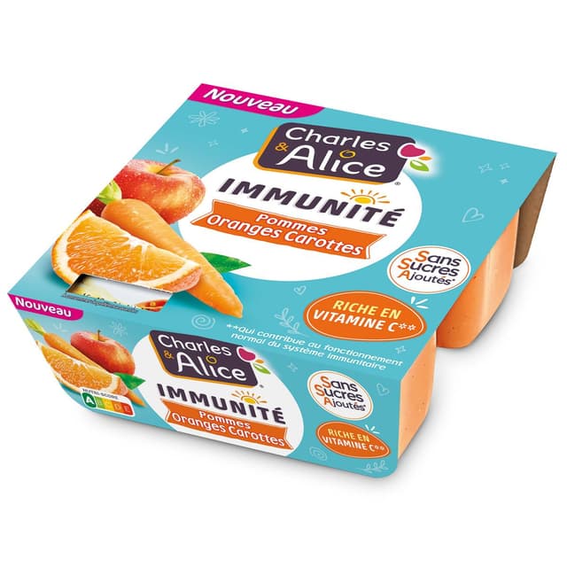 3297760099154 - Charles et Alice - Pomme orange carotte sans sucre ajouté