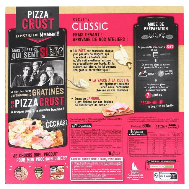 3242273050055 - Sodebo - Pizza Crust Jambon Emmental