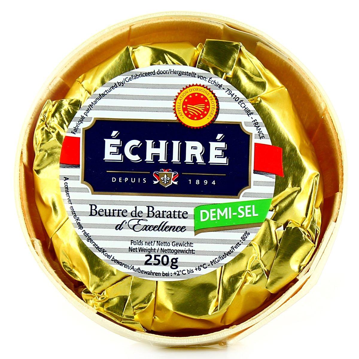 3199241000355 - Echiré - Beurre de Baratte 1/2 Sel en Motte AOP - Lait de vache pasteurisé