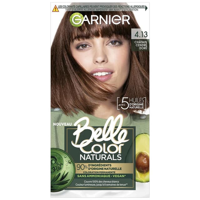 3600542451055 - Garnier Belle Color Naturals - Coloration 4.13 Châtain cendré doré