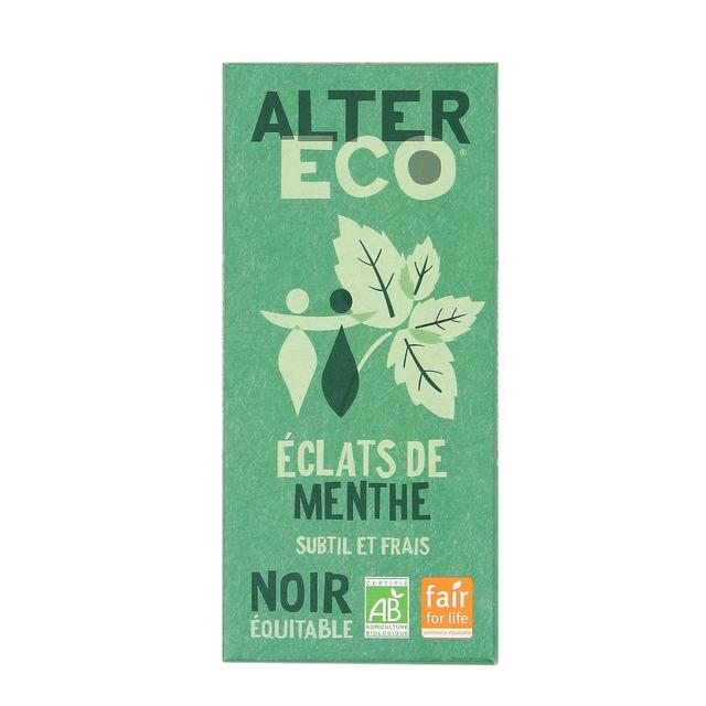 3700214611555 - Alter Eco - Commerce Equitable - Chocolat noir éclats de menthe 60% Cacao Bio du Pérou